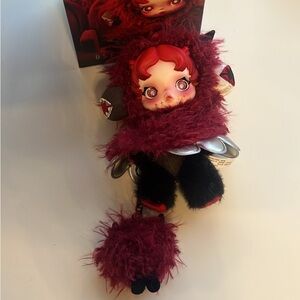 Skull panda pop mart now you see me new doll keychain red mystery box open